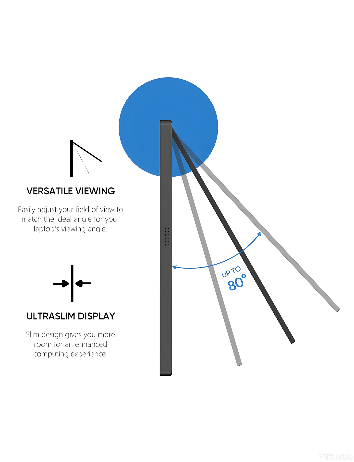 Arzopa Z1RC 2.5K 16'' Portable Monitor | Brilliant QHD 500nits 8bit Display | QHD 2560*1600 | 60Hz