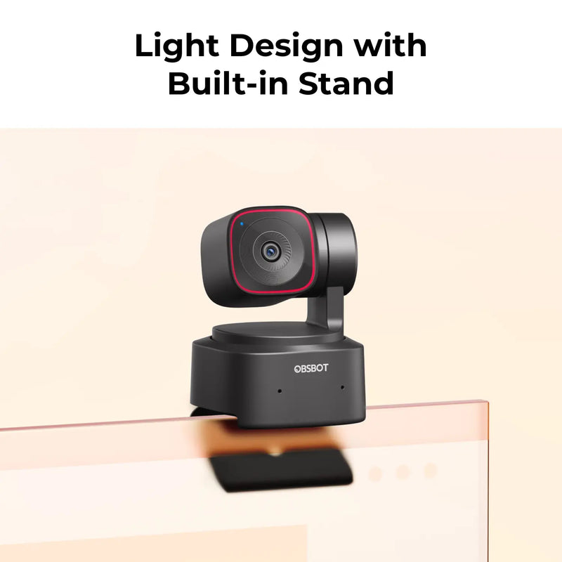 Obsbot Tiny 2 Lite - Pan, Tilt & Zoom, 4K AI webcam with auto tracking