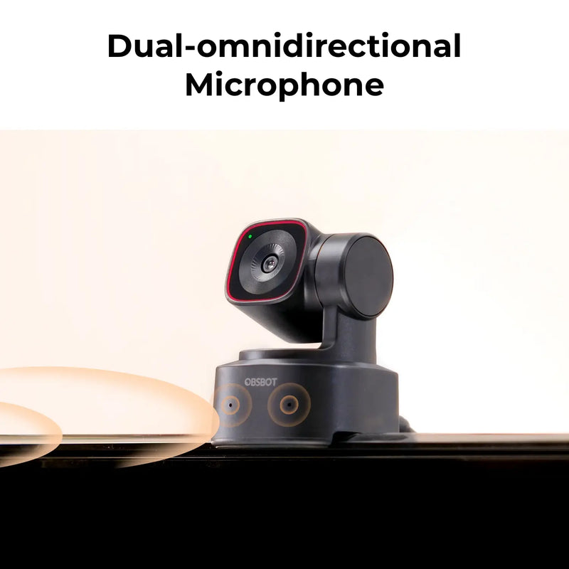 Obsbot Tiny 2 Lite - Pan, Tilt & Zoom, 4K AI webcam with auto tracking