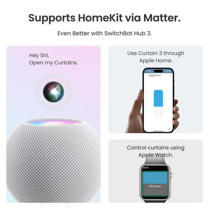 SwitchBot Curtain 3 Rod Type 1