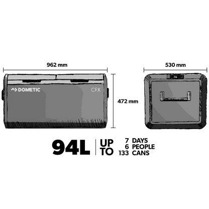 Dometic 95DZ AC/DC Compressor Cooler (EU/UK)