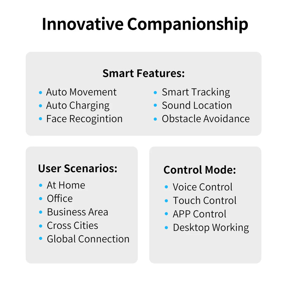 Enabot EBO X Smart Home Companion Robot with Alexa Built-in