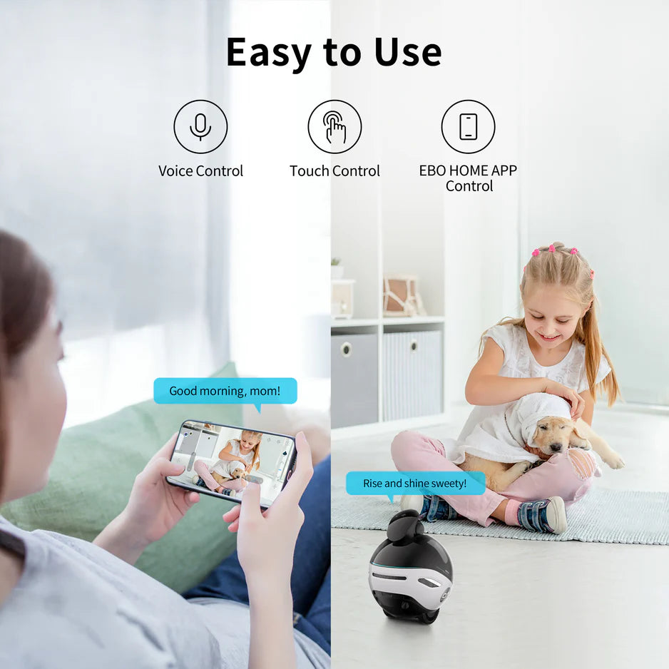 Enabot EBO X Smart Home Companion Robot with Alexa Built-in
