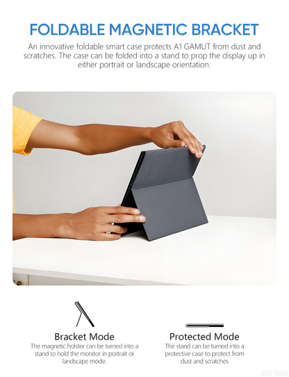 Arzopa AR-A1 GAMUT 15.6" FHD Portable Monitor | IPS 1920*1080P | Freq 60hz | Type-C & HDMI | w/ Smart Cover