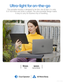 Arzopa AR-A1 GAMUT 15.6" FHD Portable Monitor | IPS 1920*1080P | Freq 60hz | Type-C & HDMI | w/ Smart Cover