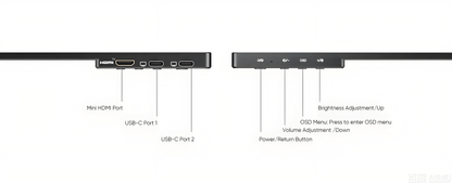Arzopa AR-A1 GAMUT 15.6" FHD Portable Monitor | IPS 1920*1080P | Freq 60hz | Type-C & HDMI | w/ Smart Cover