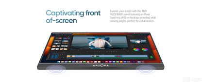 Arzopa AR-A1 GAMUT 15.6" FHD Portable Monitor | IPS 1920*1080P | Freq 60hz | Type-C & HDMI | w/ Smart Cover