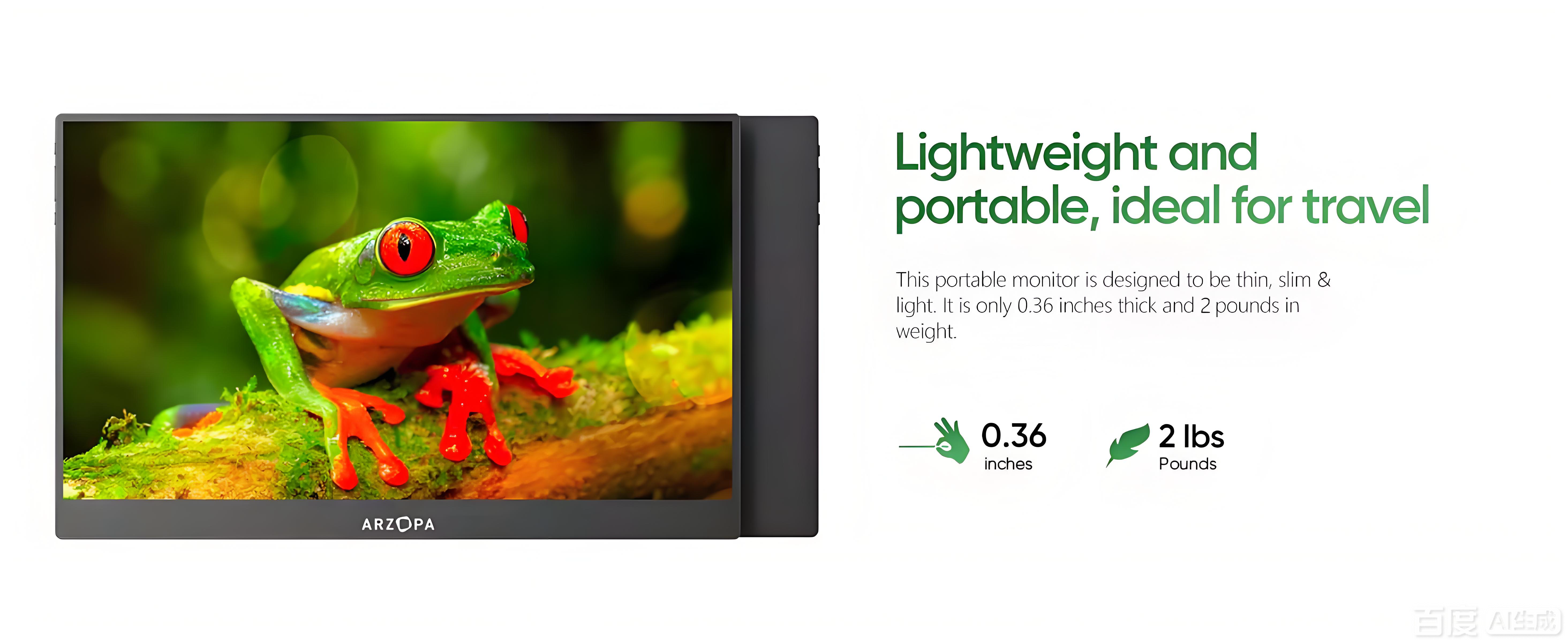 ARZOPA AR-A1T 15.6” Touch Screen Portable Monitor | FHD 1920*1080P | 60Hz | Type-C & HDMI