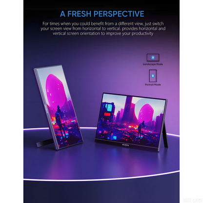 ARZOPA AR-Z1FC 16.1” 144Hz Portable Gaming Monitor | FHD 1920*1080P | 144Hz | Black