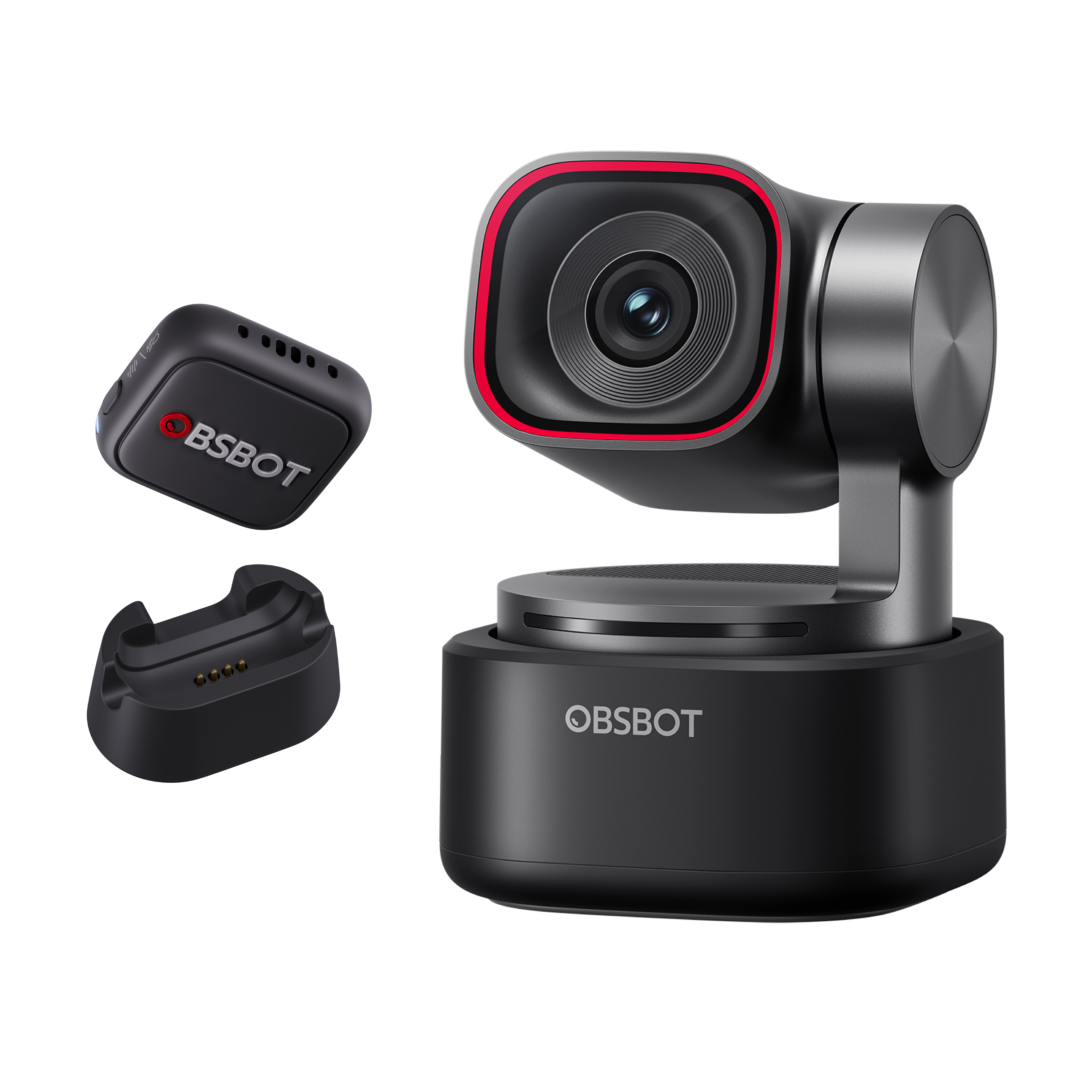 OBSBOT Tiny 3 AI-Powered Spatial Audio 4K PTZ Webcam with OBSBOT Vox SE Wireless Microphone