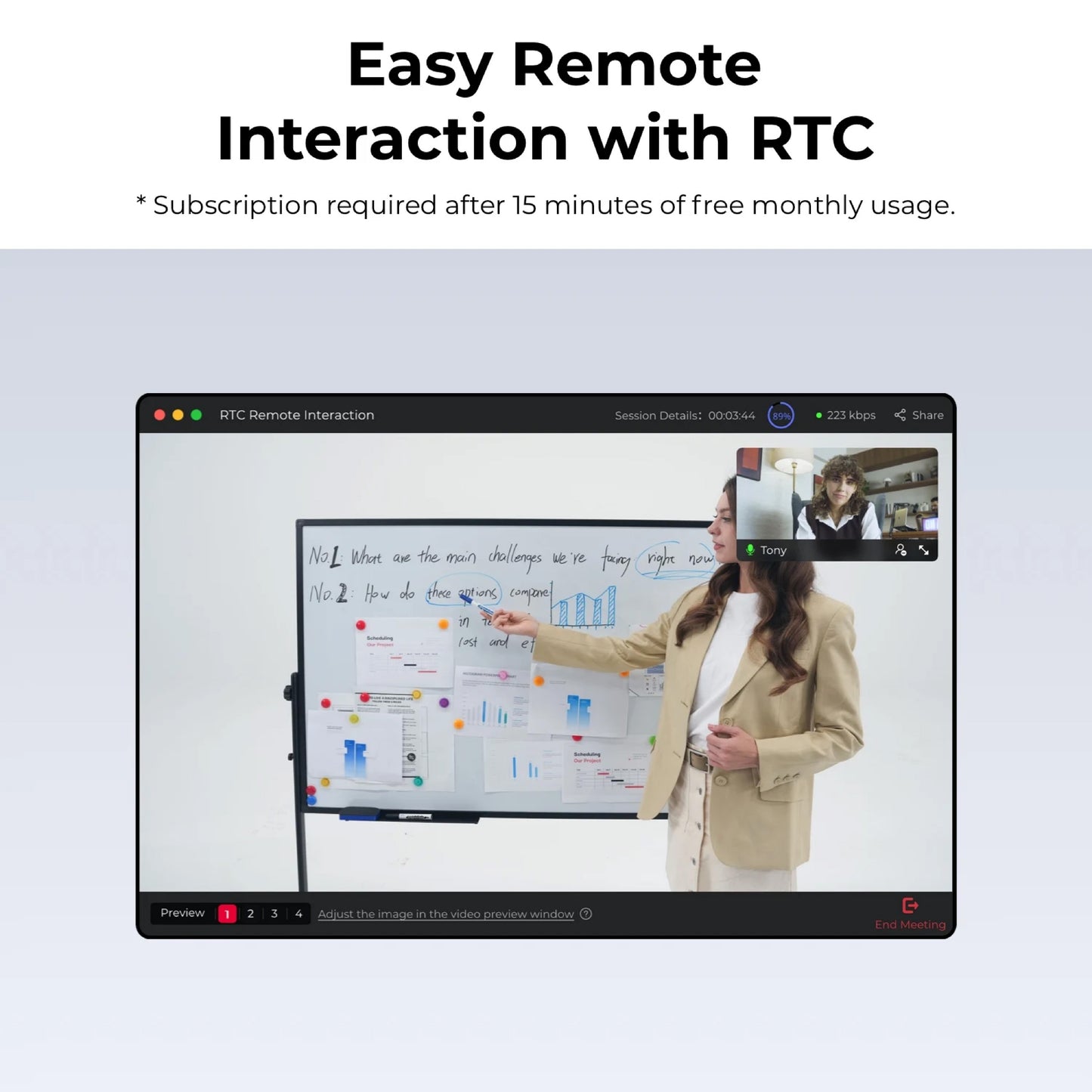OBSBOT Tiny 3 Easy Remote Interaction with RTC (Real-Time Communication)