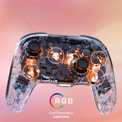 Turtle Beach Afterglow™ Wireless RGB Gaming Controller – Clear for Nintendo Switch™ 2
