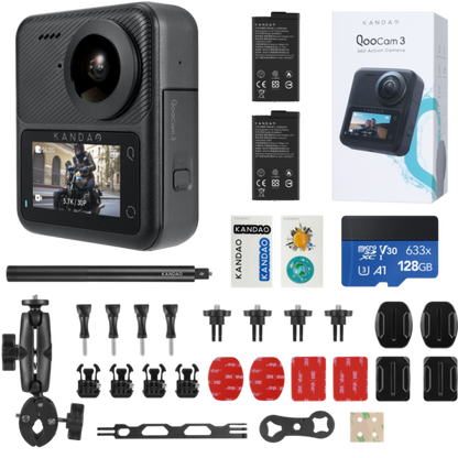 Kandao Qoocam 3 360 Action Camera Motocycle Combo
