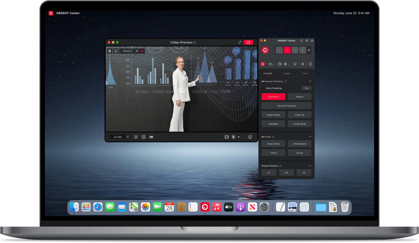 Obsbot Tail 2 AI-Powered Pan, Tilt & Zoom Broadcasting Camera