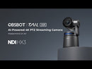 Obsbot Tail Air AI-Powered Pan, Tilt & Zoom Streaming Camera