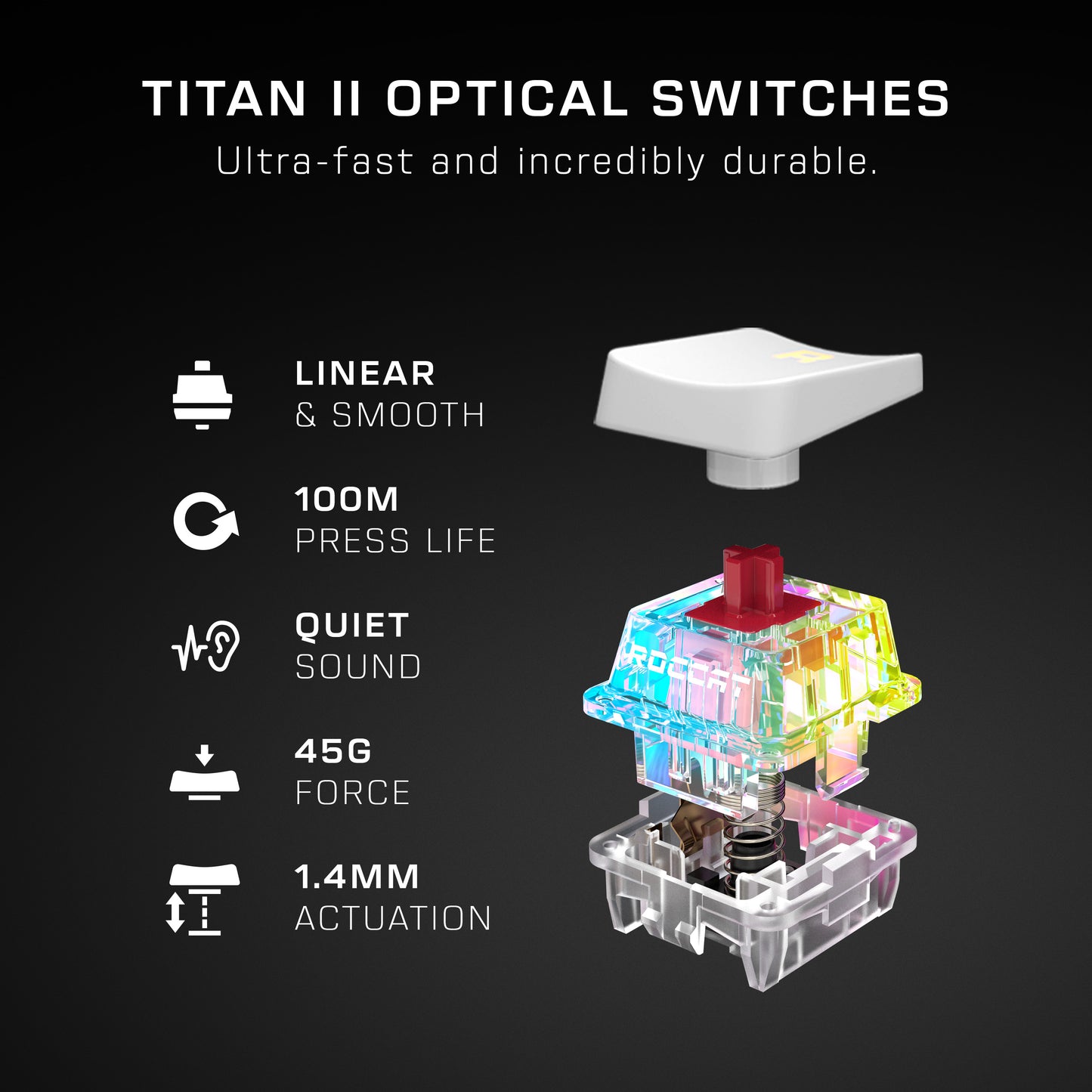 ROCCAT Vulcan II Mini 65% Optical Gaming Keyboard - White