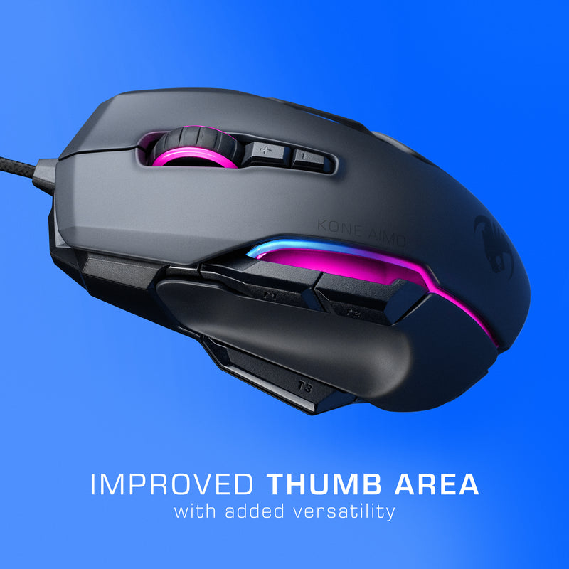 ROCCAT Kone AIMO Remastered - Mouse - Optic - Svart, I lager