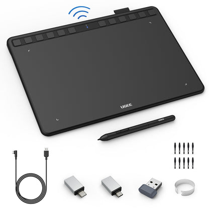 Learn from Home (UGEE S1060W (Wireless) + Skullcandy Method ANC + Otterbox 10oz Tumbler)